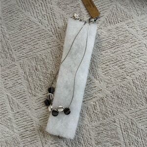 Monet Black and Silver Necklace with Artisanal Design